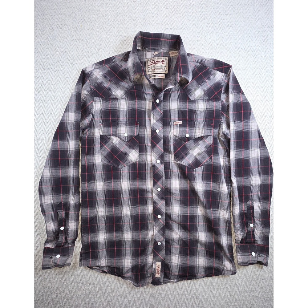 Rafter C Pearl Snap Western Shirt Size Small